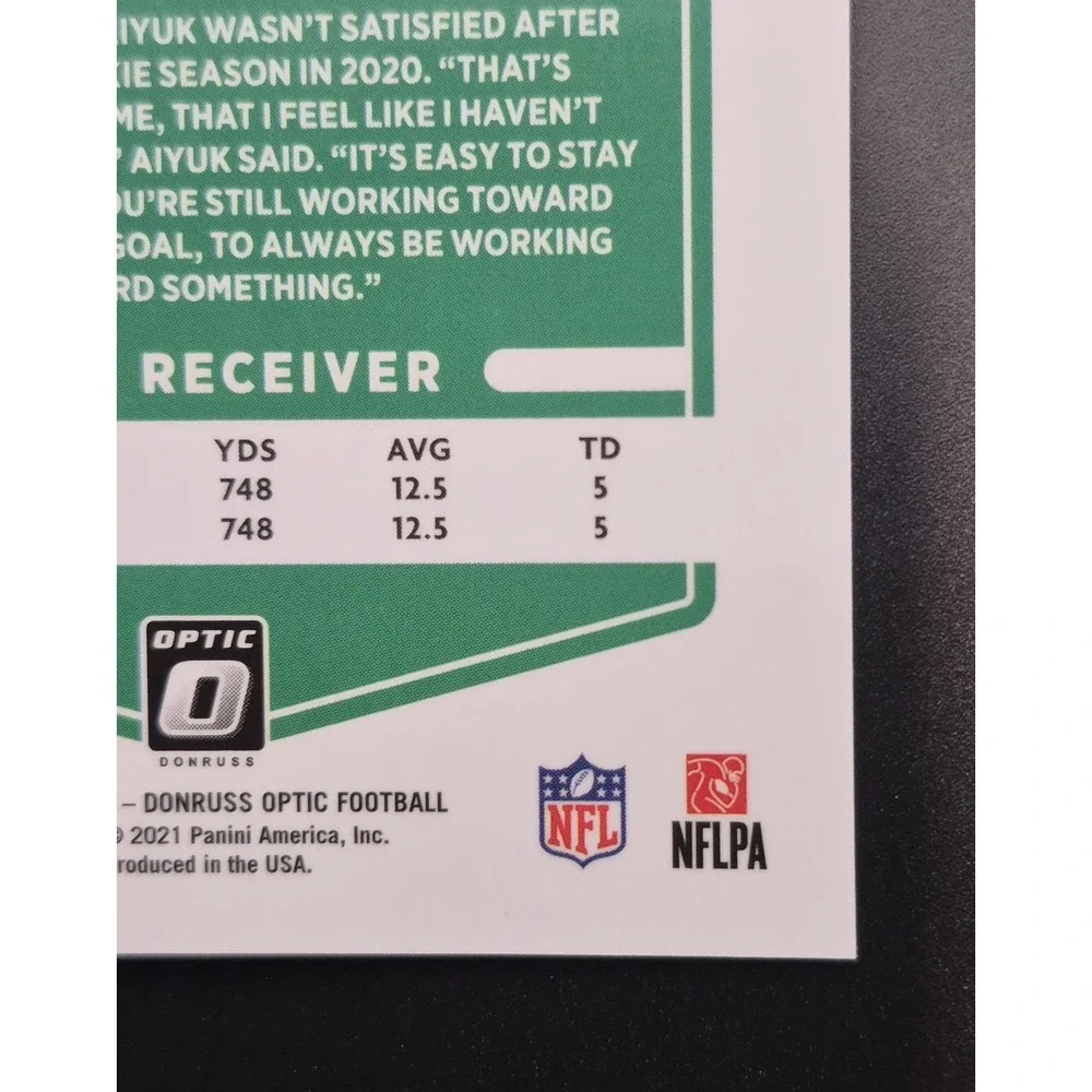2021‎ Donruss Optic Brandon Aiyuk #189 Orange Scope /79 San Francisco 49ers